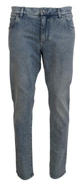 Dolce & Gabbana Blue Wash Slim Fit Cotton Denim Jeans -   -  Dolce & Gabbana.